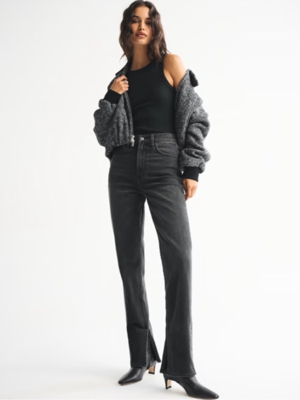 Abercrombie & Fitch Ultra High Rise ‘90s Straight Black Jeans